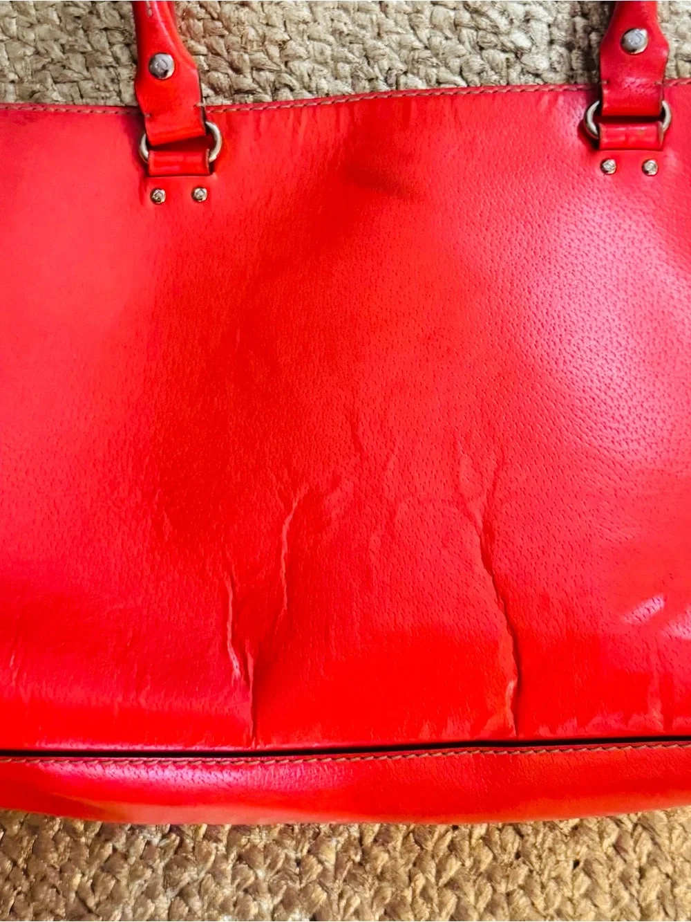 kate spade Red Leather Satchel - Picture 6 of 8